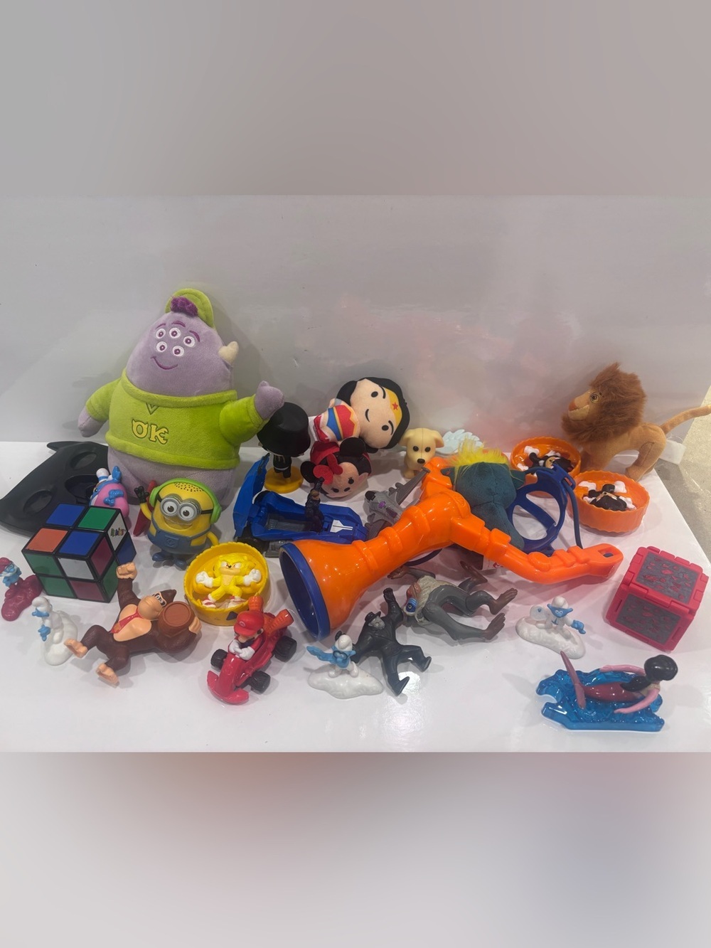 Plush Purple Monster & Assorted Kids Toy Set - variety of characters